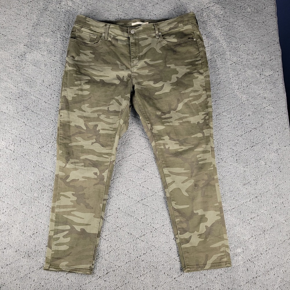Levis Jeans Womens 18W Plus Size Camo 711 Skinny High Rise Stretch Streetwear
